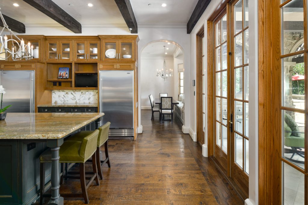 Kitchen with a view to second terrace and breakfast room.