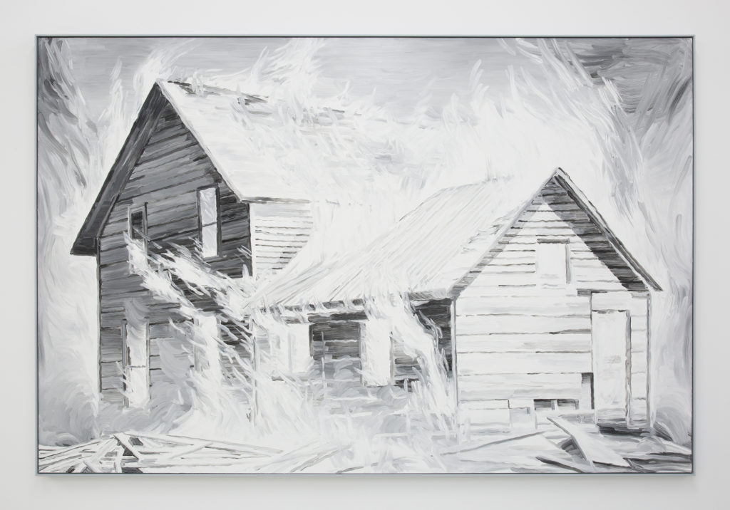 Baltimore-based Cynthia Daignault's "Elegy (House on Fire)," 2019, at Night Gallery, is featured in the virtual component of Four x Five, offered at cultureplace.com. Daignault's haunting image seems eerily in step with our time. 