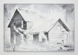 Baltimore-based Cynthia Daignault’s “Elegy (House on Fire),” 2019, at Night Gallery, is featured in the virtual component of Four x Five, offered at cultureplace.com. Daignault’s haunting image seems eerily in step with our time.