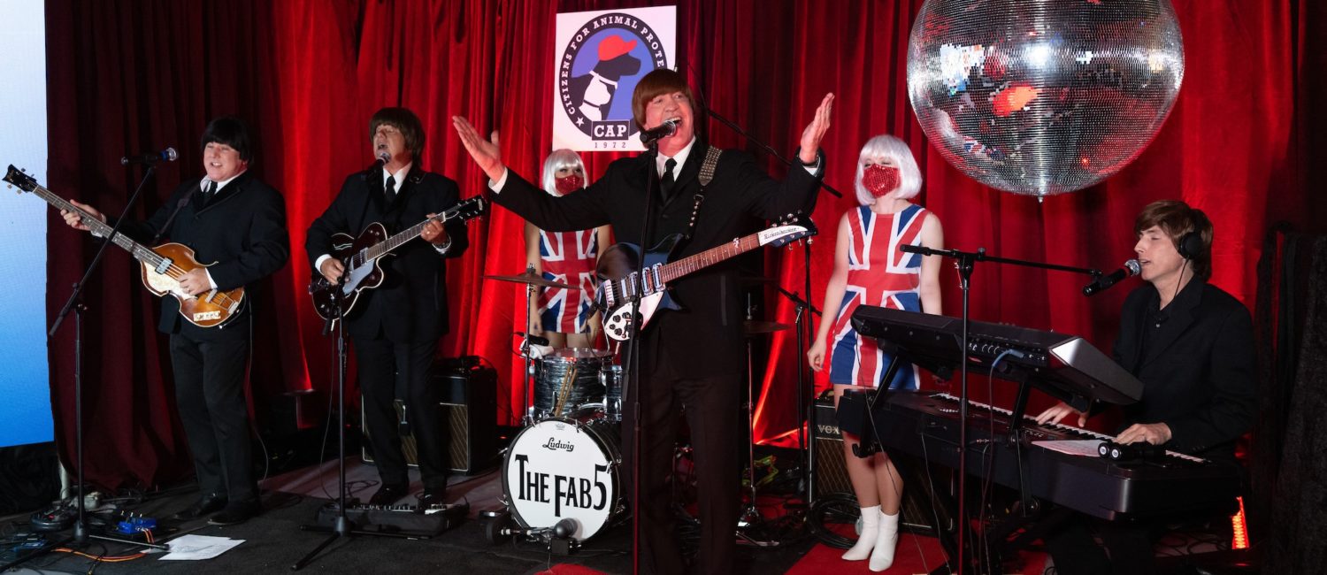 The Fab 5 light up the night for the Citizens for Animal Protection virtual gala. (Photo by Daniel Ortiz)
