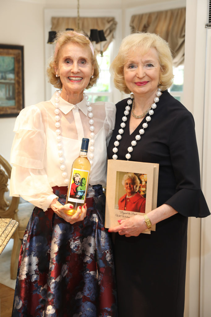 Gina Saour, Mary Sage at the Barbara Bush Houston Literacy Foundation virtual luncheon benefiting the Ladies for Literacy Guild. (Photo by Priscilla Dickson)