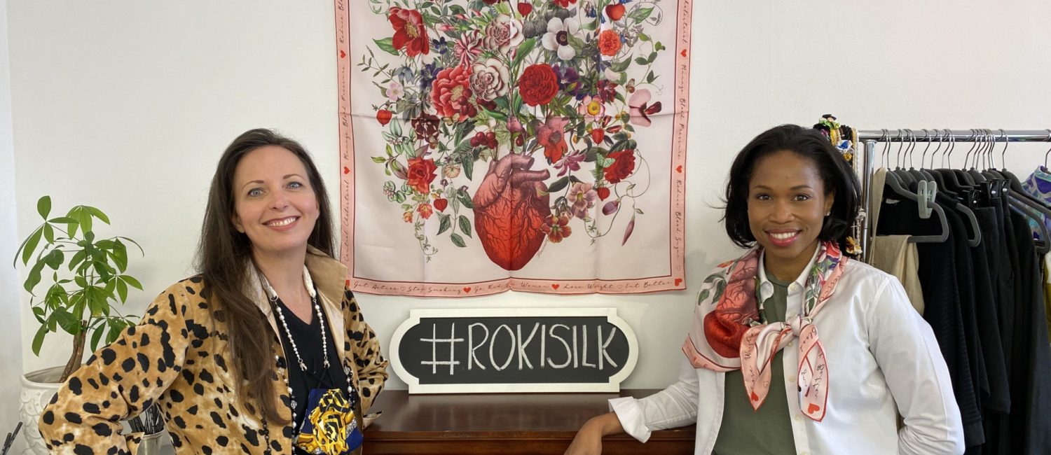 Kimberly Phipps-Nichol and Roslyn Bazzelle Mitchell, founders of Roki Design, share have a passion for fashion, creativity, and community. to