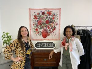 Kimberly Phipps-Nichol and Roslyn Bazzelle Mitchell, founders of Roki Design, share have a passion for fashion, creativity, and community. to
