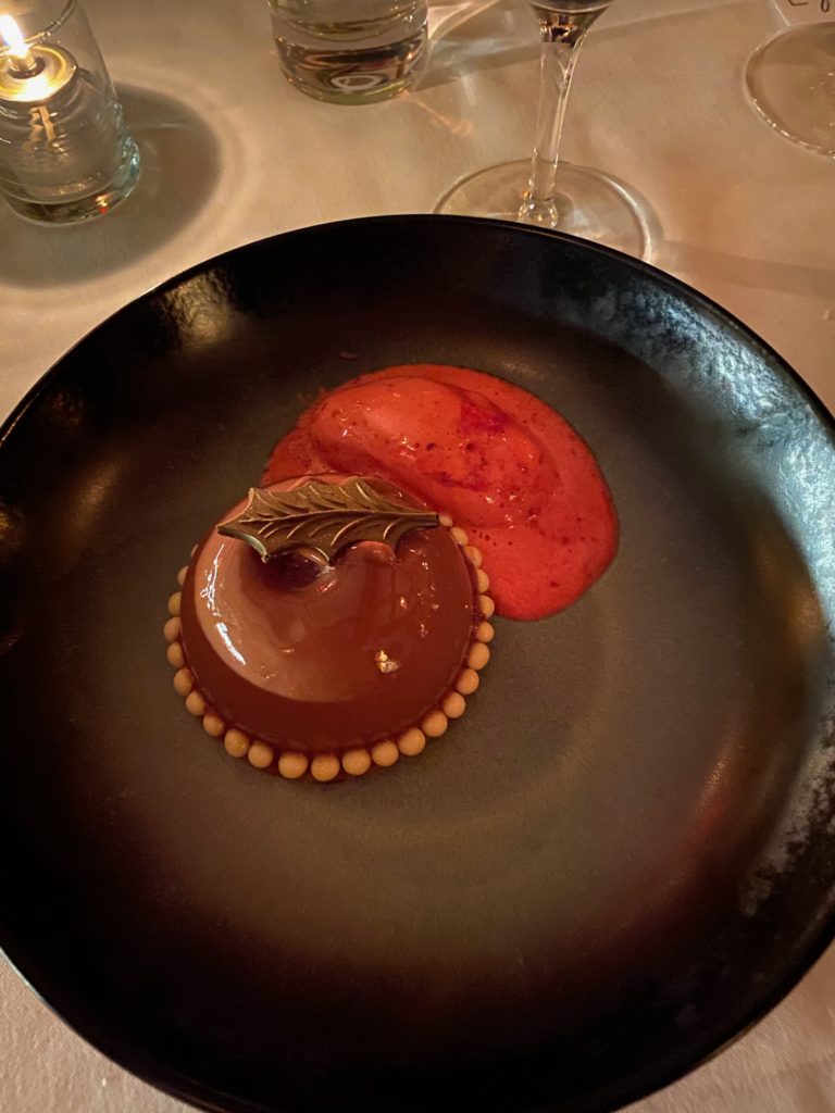 The chocolate decadence dessert was the perfect ending to the Caymus wine dinner at Le Colonial.
