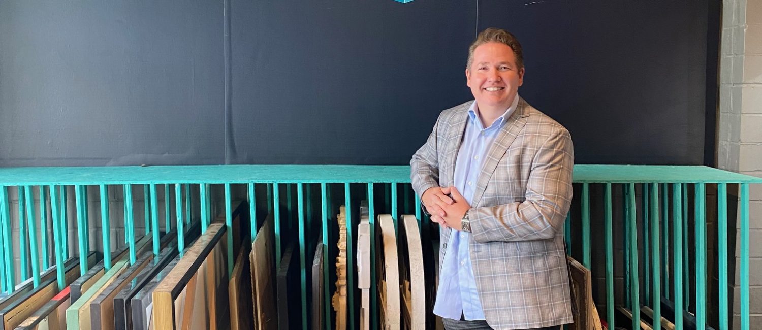 Real Estate agent David B. Atkins of Martha Turner Sotheby’s International Realty is lord of a 13,000 sq.ft. warehouse filled with furniture for staging homes for sale.