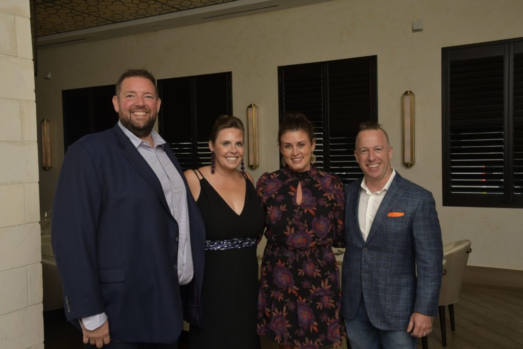 Dinner chairs Chuck & Vanessa Ames with Jordan & Dylan Seff dining at Potente for AVDA (Photo by Jerry Klumpp)