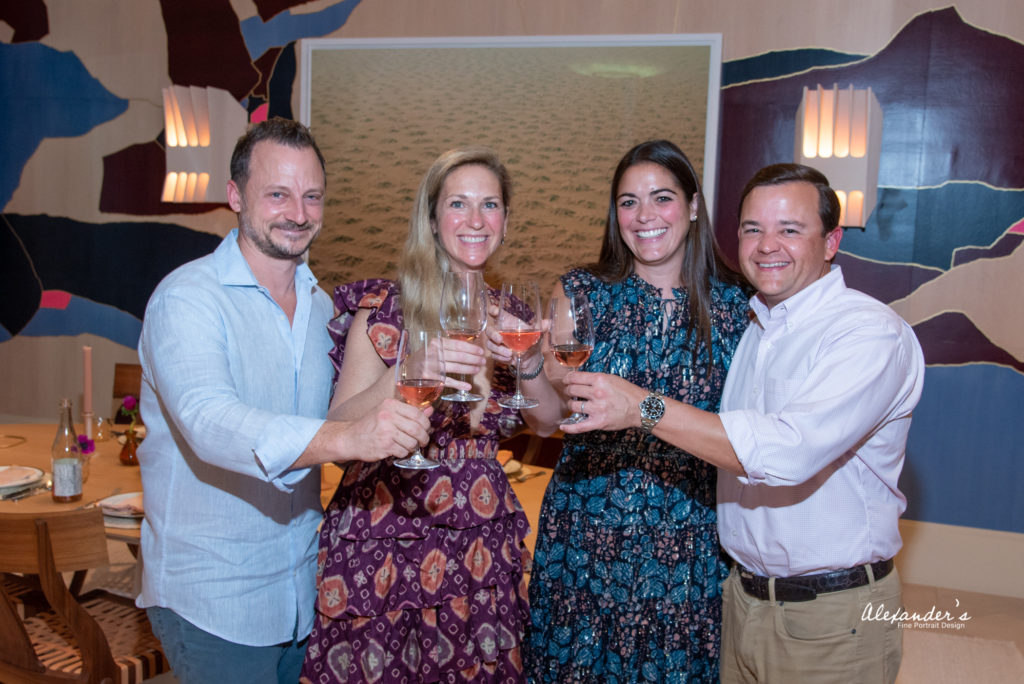Jeff & Kelley Scofield and Lauren & Brad Morgan celebrate the Children's Museum Houston virtual gala.