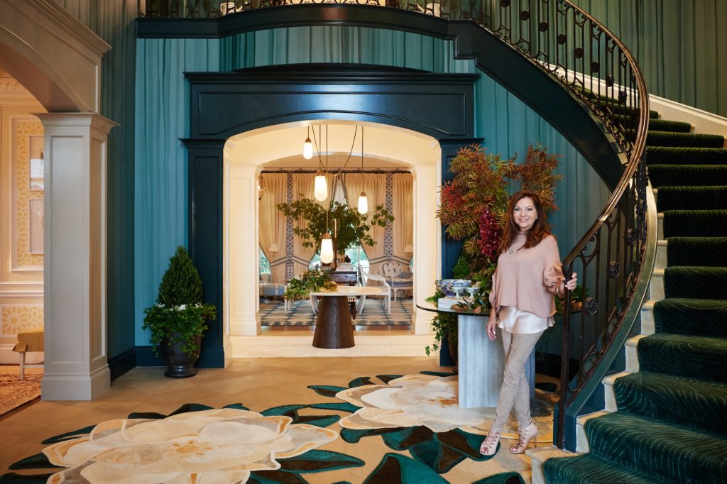 Lauren Rottet, Rottet Studio, in the foyer she designed (Photo by Jonathan Zizzo)