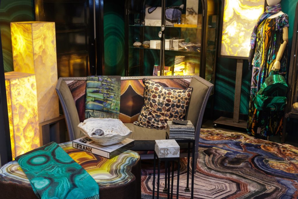 Kimberly McDonald's extravagant display space for her jewelry at the Market Pop-Up (Photo by WJN Photo)