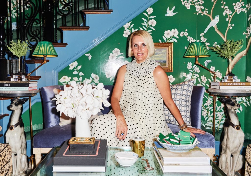 Melissa Morgan, M Interiors, in the Downstairs Landing she designed (Photo by Jonathan Zizzo)