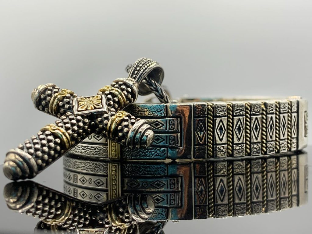 They carry dramatic designs by makers like Konstantino.