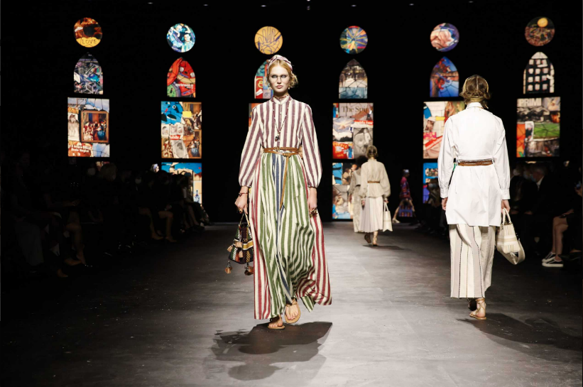 Dior striped dress. (Photo courtesy of Dior)