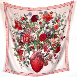 RoLi Design ‘Heart in Bloom’ silk scarf