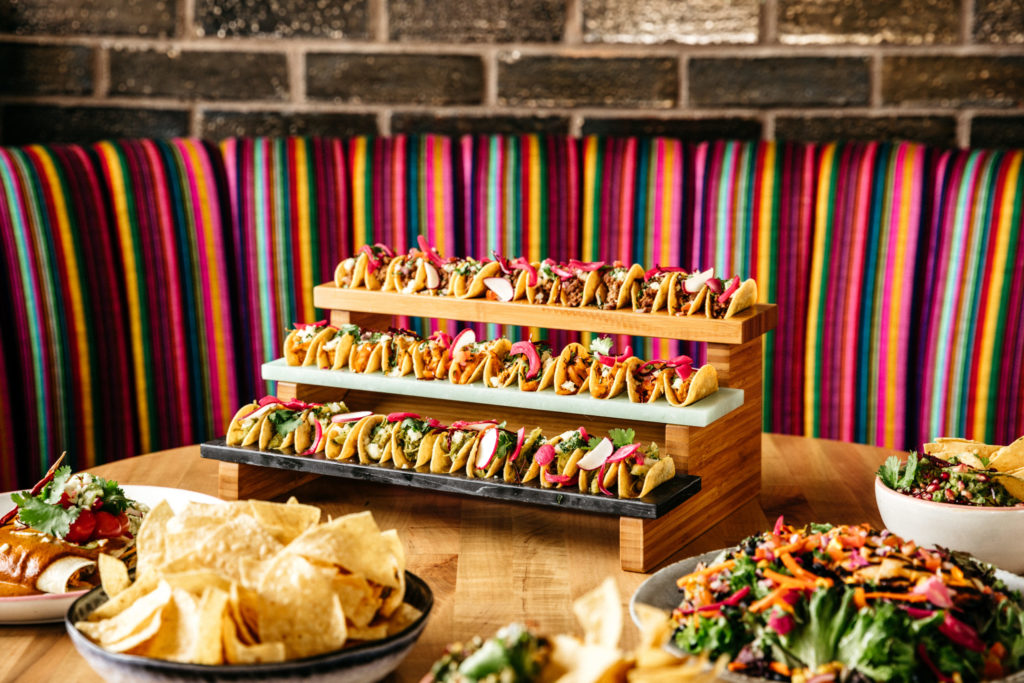 Eat as many mini tacos as you can at Tejas. You can mix and match also.