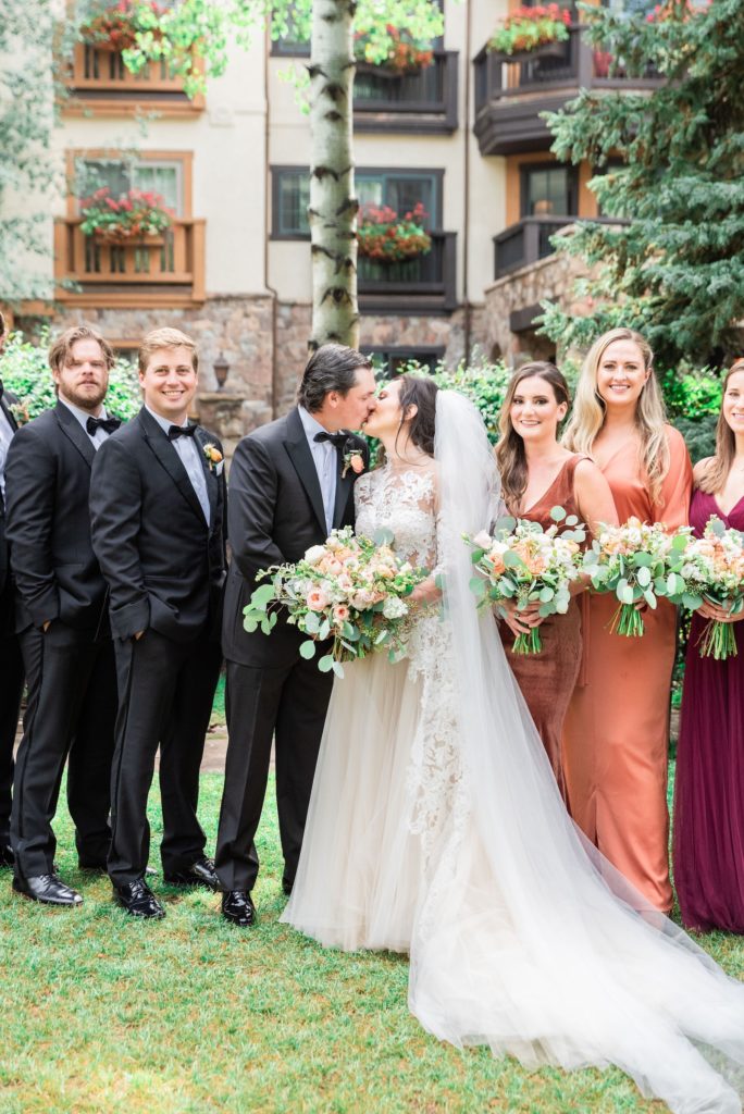 Given time constraints and pandemic uncertainty, bridesmaids chose their own dresses. (Photo by Lady Ilg Photography)