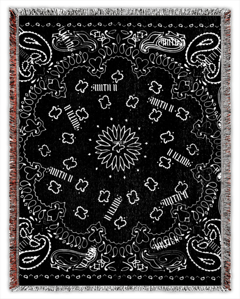Charles Smith II's limited-edition, oversized, bandana woven blanket, 2020, $450