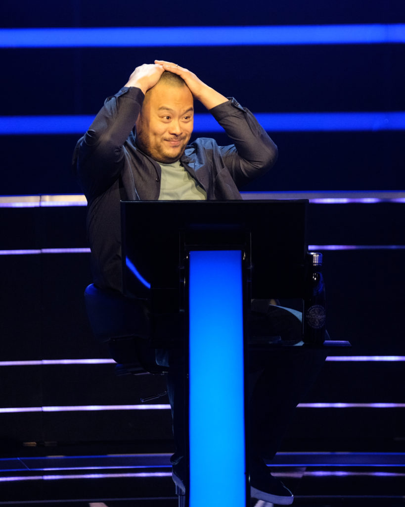 David Chang guesses correctly on 'Who Wants To Be a Millionaire' and wins $1 million for Houston-based Southern Smoke Foundation. (ABC/John Fleenor)