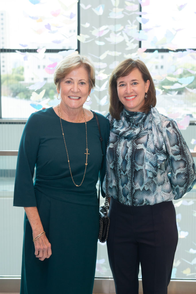 Host committee chairs Debbie Tummins and Abby Daniels at the Guardian of the Human Spirit event (Photo courtesy of Holocaust Museum Houston)
