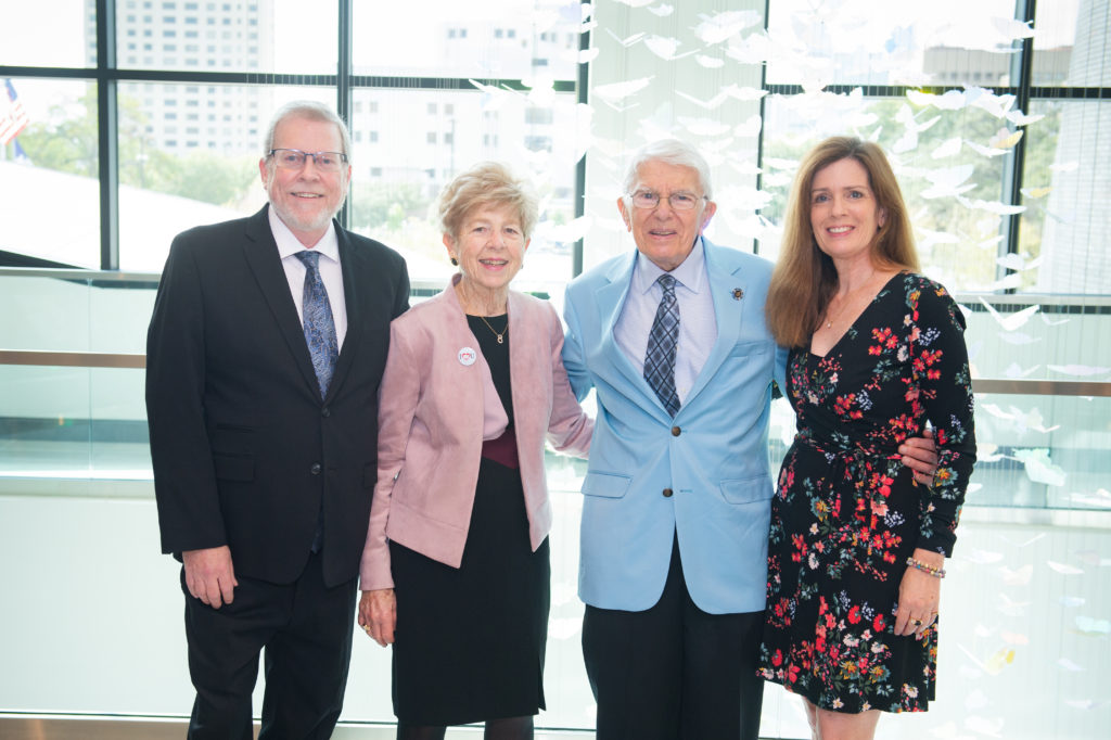 David Boniuk, Laurie & Dr. Milton Boniuk, Debra Boniuk at Holocaust Museum Houston's Guardian of the Human Spirit event (Photo courtesy of Holocaust Museum Houston)