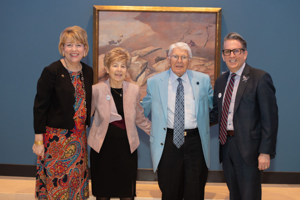 HMH CEO Dr. Kelly J. Zúñiga, Laurie and Dr. Milton Boniuk, HMH Board Chair Carl 			Josehart