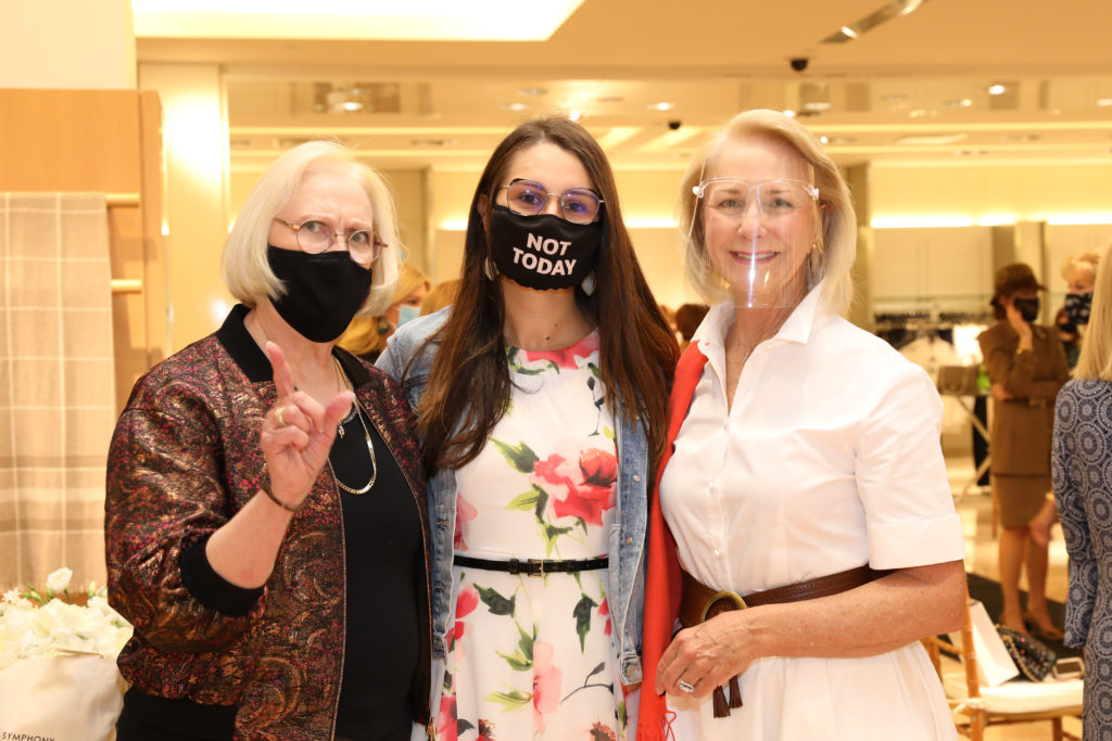 Karinne McCullough, Daria Reader, Fran Peterson at the Houston Symphony League Fall Luncheon