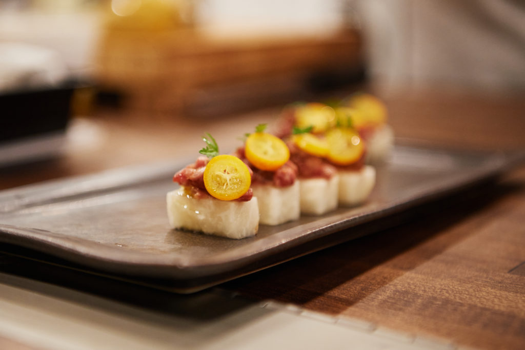 Beef Tartar and Kumquats (Photo by Jonathan Zizzo)