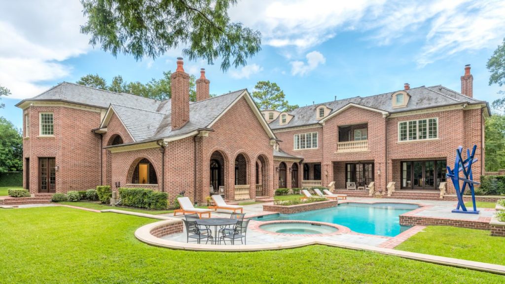 The home's back yard.