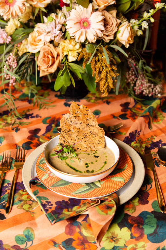Chef Devan Gernert's charred eggplant soup (Photo by Lawrence Elizabeth Knox)
