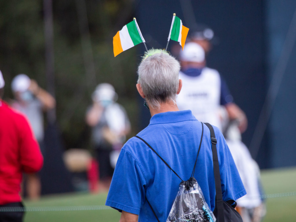 Fans enjoyed getting out on Memorial Park's golf course. (Photo by F. Carter Smith)