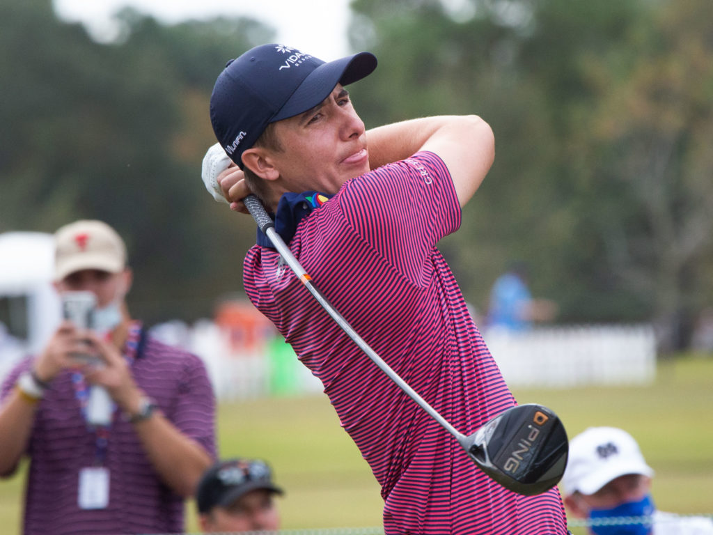 Carlos Ortiz never faltered under the pressure, birding two of the last three holes to win the Houston Open at 13 under. (Photo by F. Carter Smith)