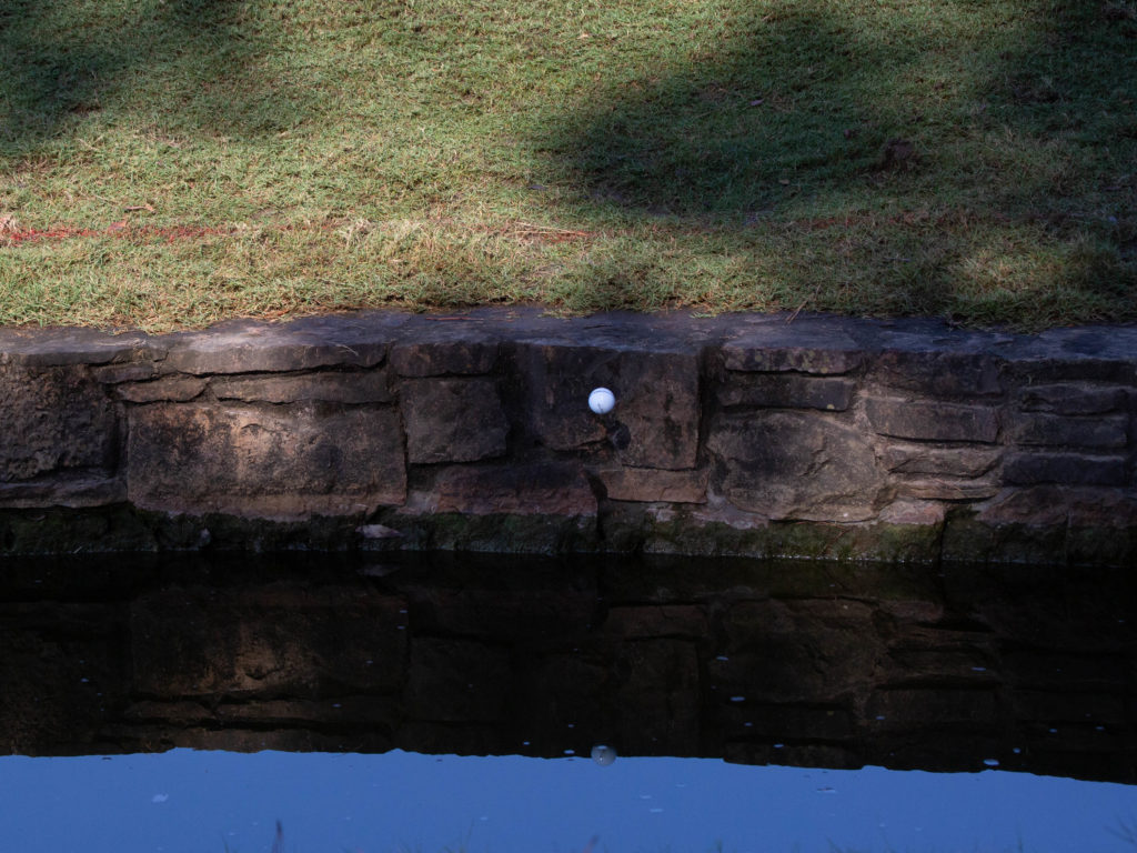 Memorial Park is full of hidden — and obvious — danger spots for golf shots. (Photo by F. Carter Smith)