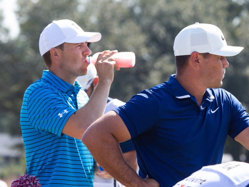 Jordan Spieth does not seem to know the answers. (Photo by F. Carter Smith)