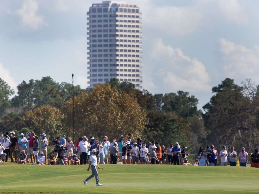 The Memorial Park golf course with the museum towers in the background proved to be an ideal setting for a PGA Tour event. (Photo by F. Carter Smith)