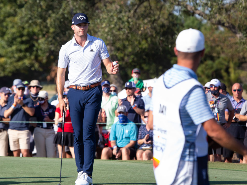 Sam Burns did not blink when he temporarily lost the lead at the Houston Open. (Photo by F. Carter Smith)