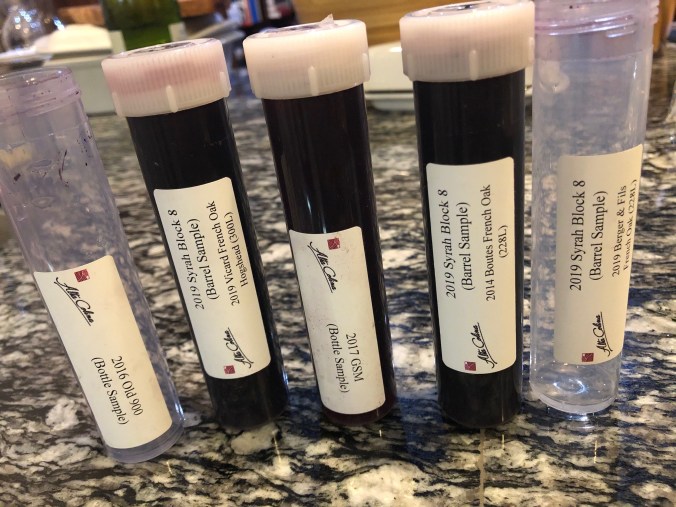 The 2019 Syrah Block 8 barrel sample is confidently speaking of the vintage’s potential.