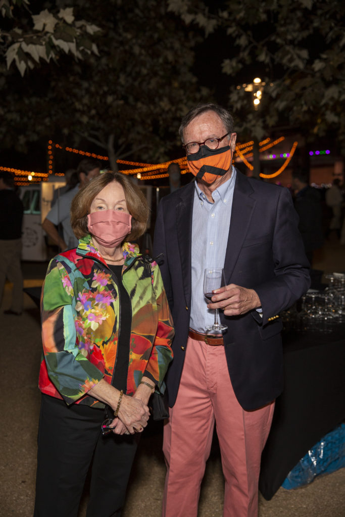 Sallie & Bob Wright at the Buffalo Bayou Foundation celebration on the banks of  Buffalo Bayou  (Photo by Jenny Antill Clifton)