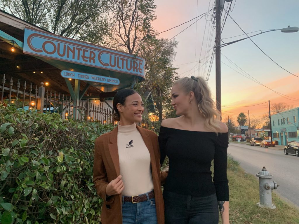 Head chef Sarah Sinclair and head of business India Lovejoy at I.S. Sushi pop-up at East Austin’s favorite vegan eatery, Counter Culture.