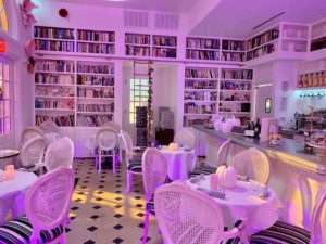 Every aspect of Café Poêtes was imported from France, a nod to chef/owner Karine Favre-Massartic’s native France.