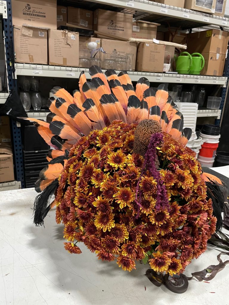 The Thanksgiving turkey centerpiece was accidentally locked out of the Memorial Park picnic.
