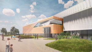 Gensler’s design for the Frisco Public Library, as seen from the west side.