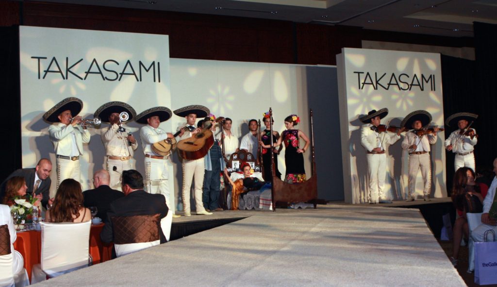 Lenny Matuszewski and Tamara Klosz produced the Latin Women's Initiative luncheon show that featured Frida Khalo on a floating bed.