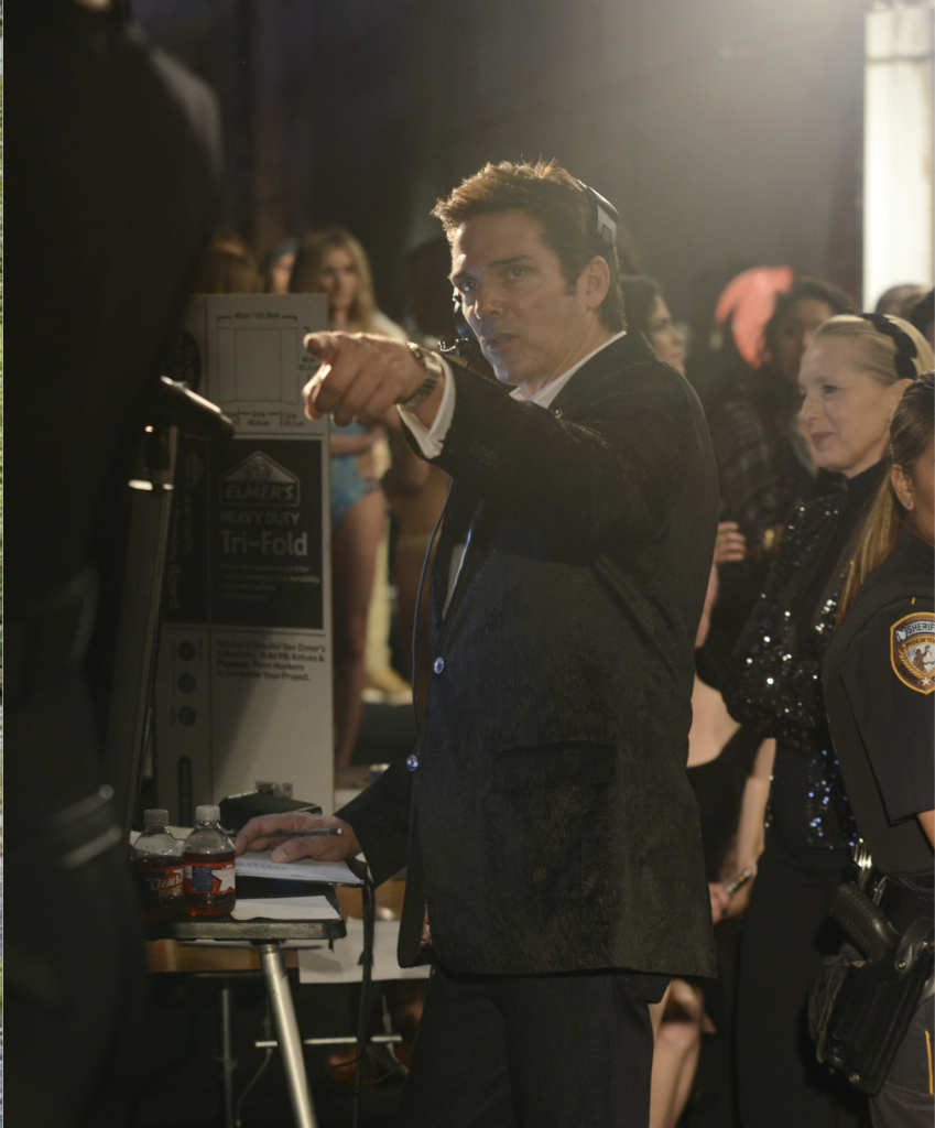 Lenny Matuszewski at work behind the scene at one of his fashion events.