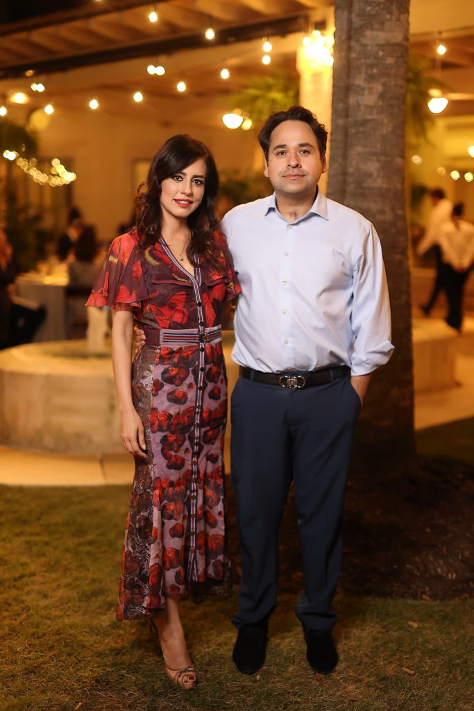 Asha & Shahzad Jokhio at the Correa Family Foundation dinner hosted by Fabergé at the home of Isabel and Ignacio Torras. (Photo by Quy Tran)