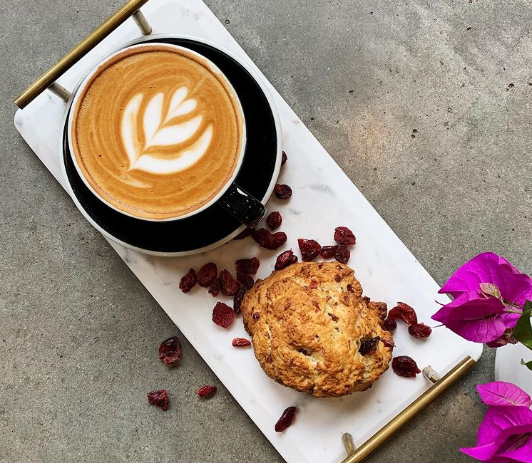 Houston best coffee shops A 2nd Cup’s latte and scone.