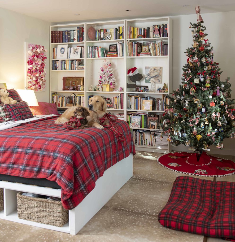 Every room gets the holiday treatment.