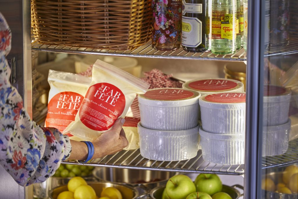 The Fab Fête offers pre-frozen soufflés in 32-ounce, oven-safe ramekins and 32-ounce Refill freezer safe bags (Photo by Terry Vine)