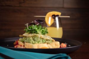 The Rim – avocado toast and a mimosa