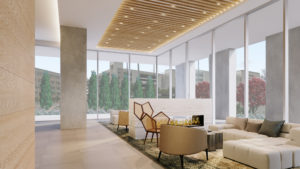 The Victor Sitting Area; Rendering Courtesy of Hines