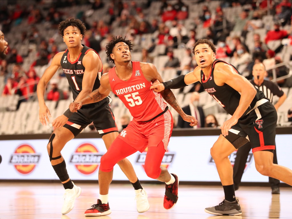 Houston forward Brison Gresham mucks things up for opponents inside. (Courtesy UH Athletics)