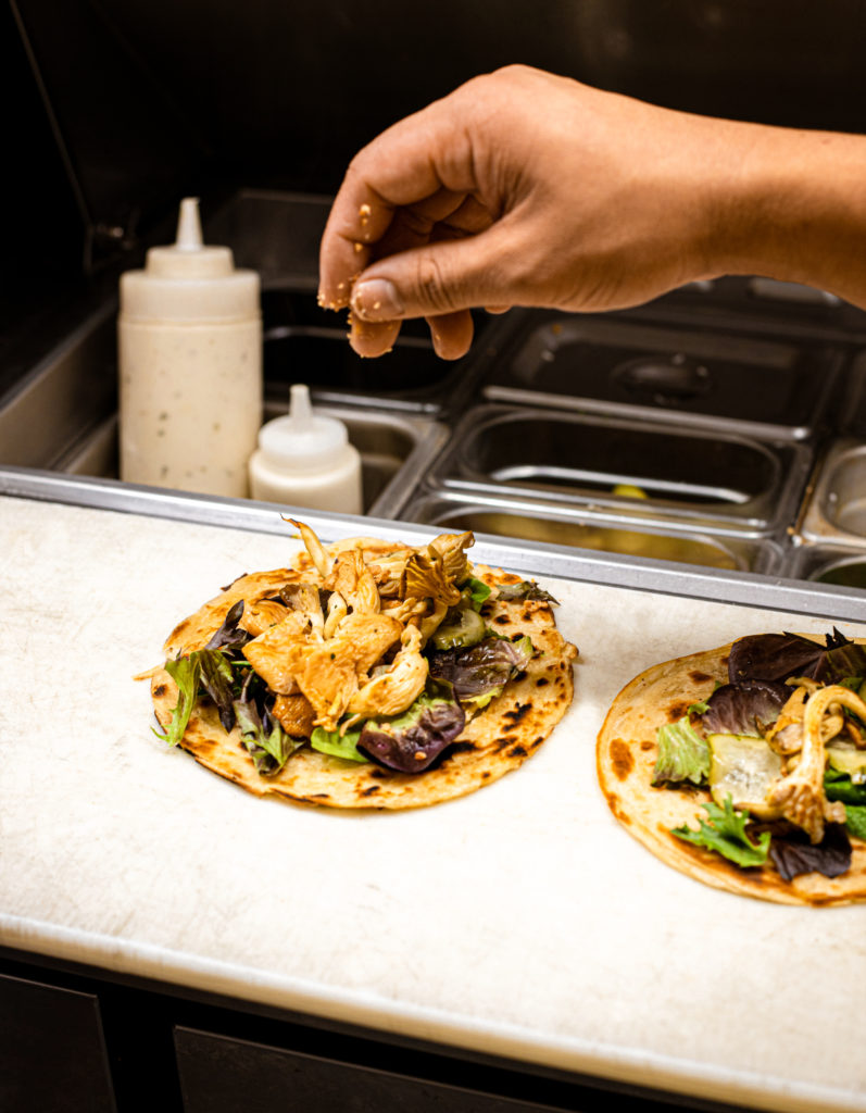 Roti tacos at Khao Len, a new concept from Khao Noodle Shop